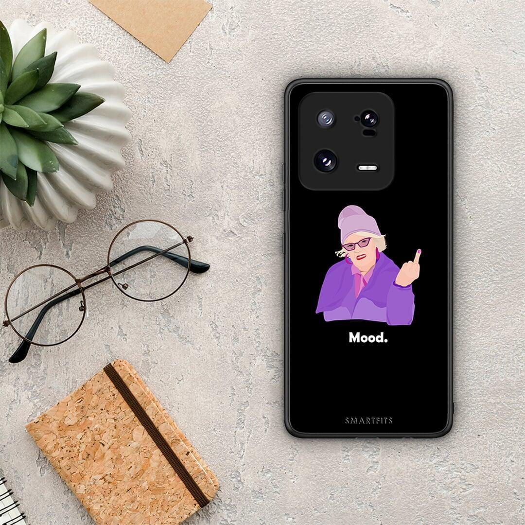 Θήκη Xiaomi 13 Grandma Mood Black από τη Smartfits με σχέδιο στο πίσω μέρος και μαύρο περίβλημα | Xiaomi 13 Grandma Mood Black Case with Colorful Back and Black Bezels