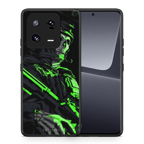 Θήκη Xiaomi 13 Pro Green Soldier από τη Smartfits με σχέδιο στο πίσω μέρος και μαύρο περίβλημα | Xiaomi 13 Pro Green Soldier Case with Colorful Back and Black Bezels
