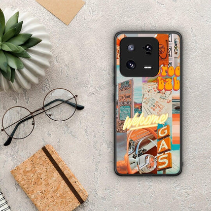 Θήκη Xiaomi 13 Groovy Babe από τη Smartfits με σχέδιο στο πίσω μέρος και μαύρο περίβλημα | Xiaomi 13 Groovy Babe Case with Colorful Back and Black Bezels