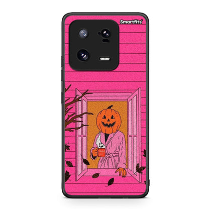 Θήκη Xiaomi 13 Halloween Pumpkin Lady από τη Smartfits με σχέδιο στο πίσω μέρος και μαύρο περίβλημα | Xiaomi 13 Halloween Pumpkin Lady Case with Colorful Back and Black Bezels