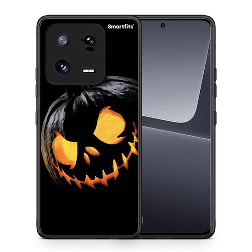 Θήκη Xiaomi 13 Halloween Scary Pumpkin από τη Smartfits με σχέδιο στο πίσω μέρος και μαύρο περίβλημα | Xiaomi 13 Halloween Scary Pumpkin Case with Colorful Back and Black Bezels