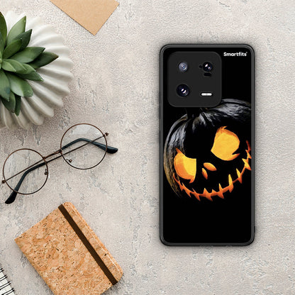 Θήκη Xiaomi 13 Pro Halloween Scary Pumpkin από τη Smartfits με σχέδιο στο πίσω μέρος και μαύρο περίβλημα | Xiaomi 13 Pro Halloween Scary Pumpkin Case with Colorful Back and Black Bezels