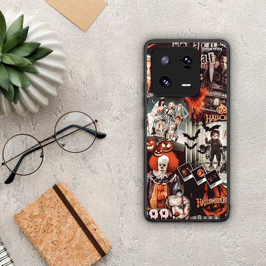 Θήκη Xiaomi 13 Pro Halloween Spooky Season από τη Smartfits με σχέδιο στο πίσω μέρος και μαύρο περίβλημα | Xiaomi 13 Pro Halloween Spooky Season Case with Colorful Back and Black Bezels