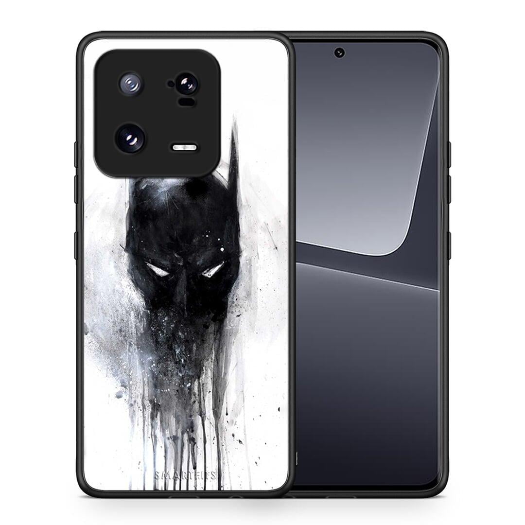 Θήκη Xiaomi 13 Pro Hero Paint Bat από τη Smartfits με σχέδιο στο πίσω μέρος και μαύρο περίβλημα | Xiaomi 13 Pro Hero Paint Bat Case with Colorful Back and Black Bezels