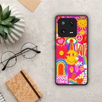 Thumbnail for Θήκη Xiaomi 13 Pro Hippie Love από τη Smartfits με σχέδιο στο πίσω μέρος και μαύρο περίβλημα | Xiaomi 13 Pro Hippie Love Case with Colorful Back and Black Bezels