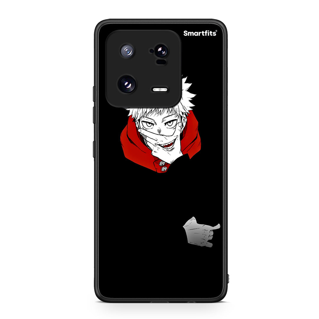 Θήκη Xiaomi 13 Itadori Anime από τη Smartfits με σχέδιο στο πίσω μέρος και μαύρο περίβλημα | Xiaomi 13 Itadori Anime Case with Colorful Back and Black Bezels