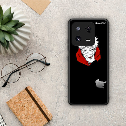 Θήκη Xiaomi 13 Itadori Anime από τη Smartfits με σχέδιο στο πίσω μέρος και μαύρο περίβλημα | Xiaomi 13 Itadori Anime Case with Colorful Back and Black Bezels
