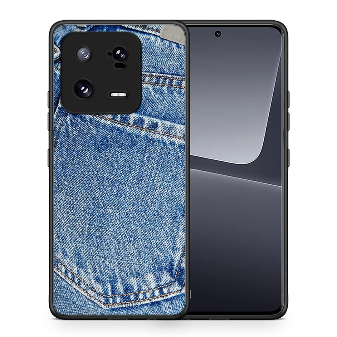 Θήκη Xiaomi 13 Pro Jeans Pocket από τη Smartfits με σχέδιο στο πίσω μέρος και μαύρο περίβλημα | Xiaomi 13 Pro Jeans Pocket Case with Colorful Back and Black Bezels