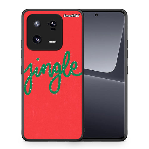 Θήκη Xiaomi 13 Jingle Xmas από τη Smartfits με σχέδιο στο πίσω μέρος και μαύρο περίβλημα | Xiaomi 13 Jingle Xmas Case with Colorful Back and Black Bezels