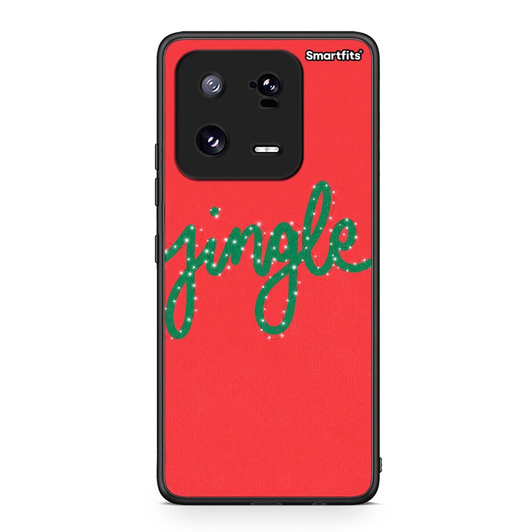 Θήκη Xiaomi 13 Pro Jingle Xmas από τη Smartfits με σχέδιο στο πίσω μέρος και μαύρο περίβλημα | Xiaomi 13 Pro Jingle Xmas Case with Colorful Back and Black Bezels