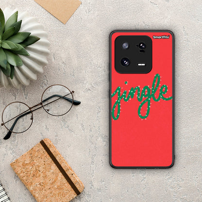 Θήκη Xiaomi 13 Pro Jingle Xmas από τη Smartfits με σχέδιο στο πίσω μέρος και μαύρο περίβλημα | Xiaomi 13 Pro Jingle Xmas Case with Colorful Back and Black Bezels