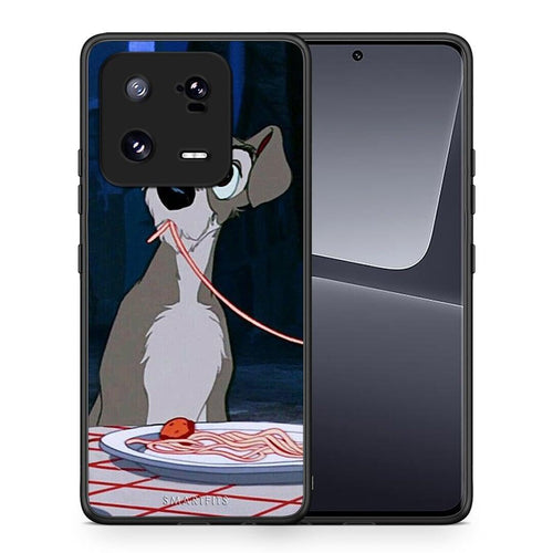Θήκη Xiaomi 13 Pro Lady And Tramp 1 από τη Smartfits με σχέδιο στο πίσω μέρος και μαύρο περίβλημα | Xiaomi 13 Pro Lady And Tramp 1 Case with Colorful Back and Black Bezels
