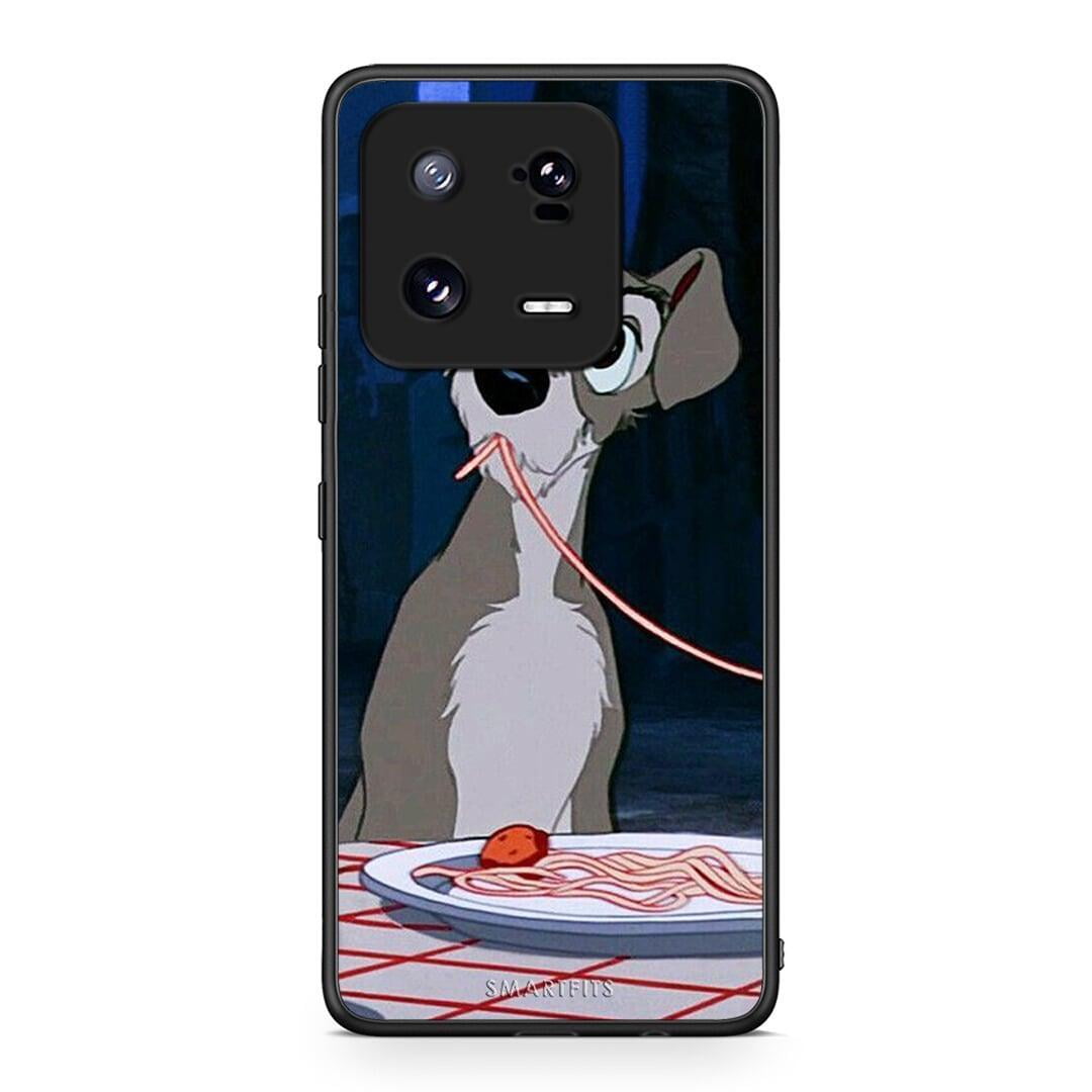 Θήκη Xiaomi 13 Pro Lady And Tramp 1 από τη Smartfits με σχέδιο στο πίσω μέρος και μαύρο περίβλημα | Xiaomi 13 Pro Lady And Tramp 1 Case with Colorful Back and Black Bezels