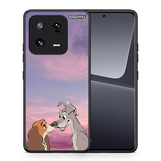 Θήκη Xiaomi 13 Lady And Tramp από τη Smartfits με σχέδιο στο πίσω μέρος και μαύρο περίβλημα | Xiaomi 13 Lady And Tramp Case with Colorful Back and Black Bezels