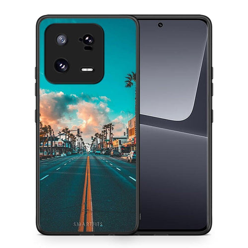 Θήκη Xiaomi 13 Pro Landscape City από τη Smartfits με σχέδιο στο πίσω μέρος και μαύρο περίβλημα | Xiaomi 13 Pro Landscape City Case with Colorful Back and Black Bezels