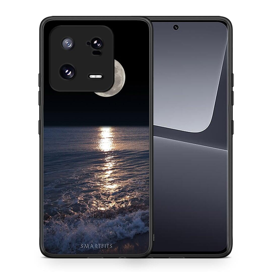 Θήκη Xiaomi 13 Pro Landscape Moon από τη Smartfits με σχέδιο στο πίσω μέρος και μαύρο περίβλημα | Xiaomi 13 Pro Landscape Moon Case with Colorful Back and Black Bezels