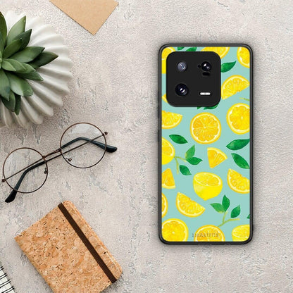 Θήκη Xiaomi 13 Pro Lemons από τη Smartfits με σχέδιο στο πίσω μέρος και μαύρο περίβλημα | Xiaomi 13 Pro Lemons Case with Colorful Back and Black Bezels