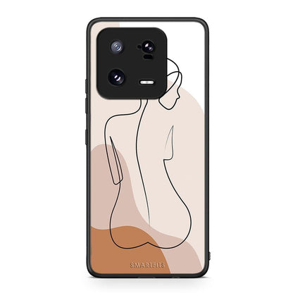 Θήκη Xiaomi 13 Pro LineArt Woman από τη Smartfits με σχέδιο στο πίσω μέρος και μαύρο περίβλημα | Xiaomi 13 Pro LineArt Woman Case with Colorful Back and Black Bezels