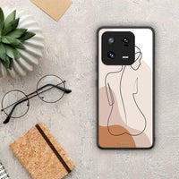 Thumbnail for Θήκη Xiaomi 13 Pro LineArt Woman από τη Smartfits με σχέδιο στο πίσω μέρος και μαύρο περίβλημα | Xiaomi 13 Pro LineArt Woman Case with Colorful Back and Black Bezels
