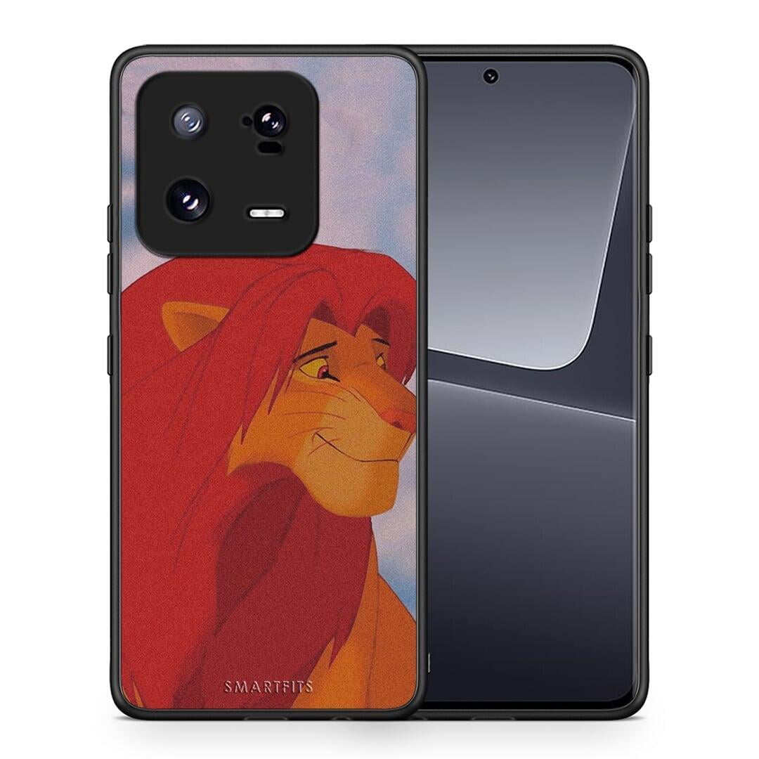 Θήκη Xiaomi 13 Lion Love 1 από τη Smartfits με σχέδιο στο πίσω μέρος και μαύρο περίβλημα | Xiaomi 13 Lion Love 1 Case with Colorful Back and Black Bezels
