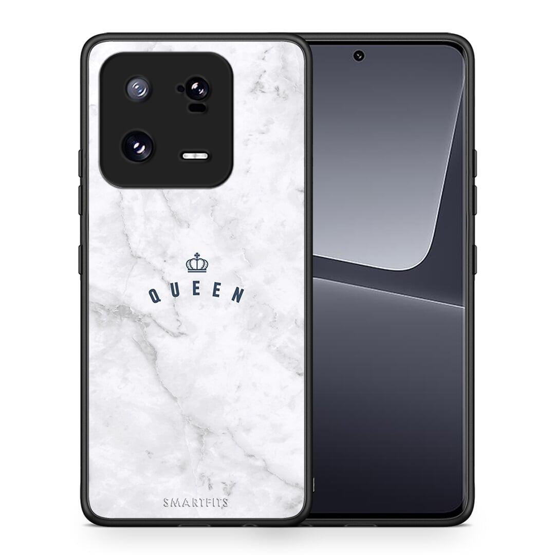 Θήκη Xiaomi 13 Marble Queen από τη Smartfits με σχέδιο στο πίσω μέρος και μαύρο περίβλημα | Xiaomi 13 Marble Queen Case with Colorful Back and Black Bezels