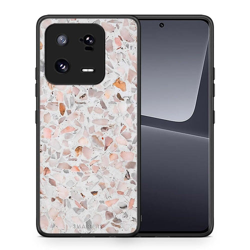 Θήκη Xiaomi 13 Marble Terrazzo από τη Smartfits με σχέδιο στο πίσω μέρος και μαύρο περίβλημα | Xiaomi 13 Marble Terrazzo Case with Colorful Back and Black Bezels