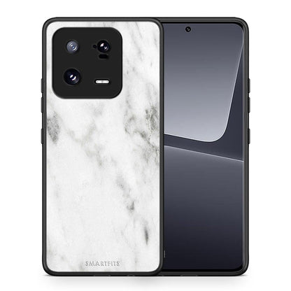 Θήκη Xiaomi 13 Marble White από τη Smartfits με σχέδιο στο πίσω μέρος και μαύρο περίβλημα | Xiaomi 13 Marble White Case with Colorful Back and Black Bezels