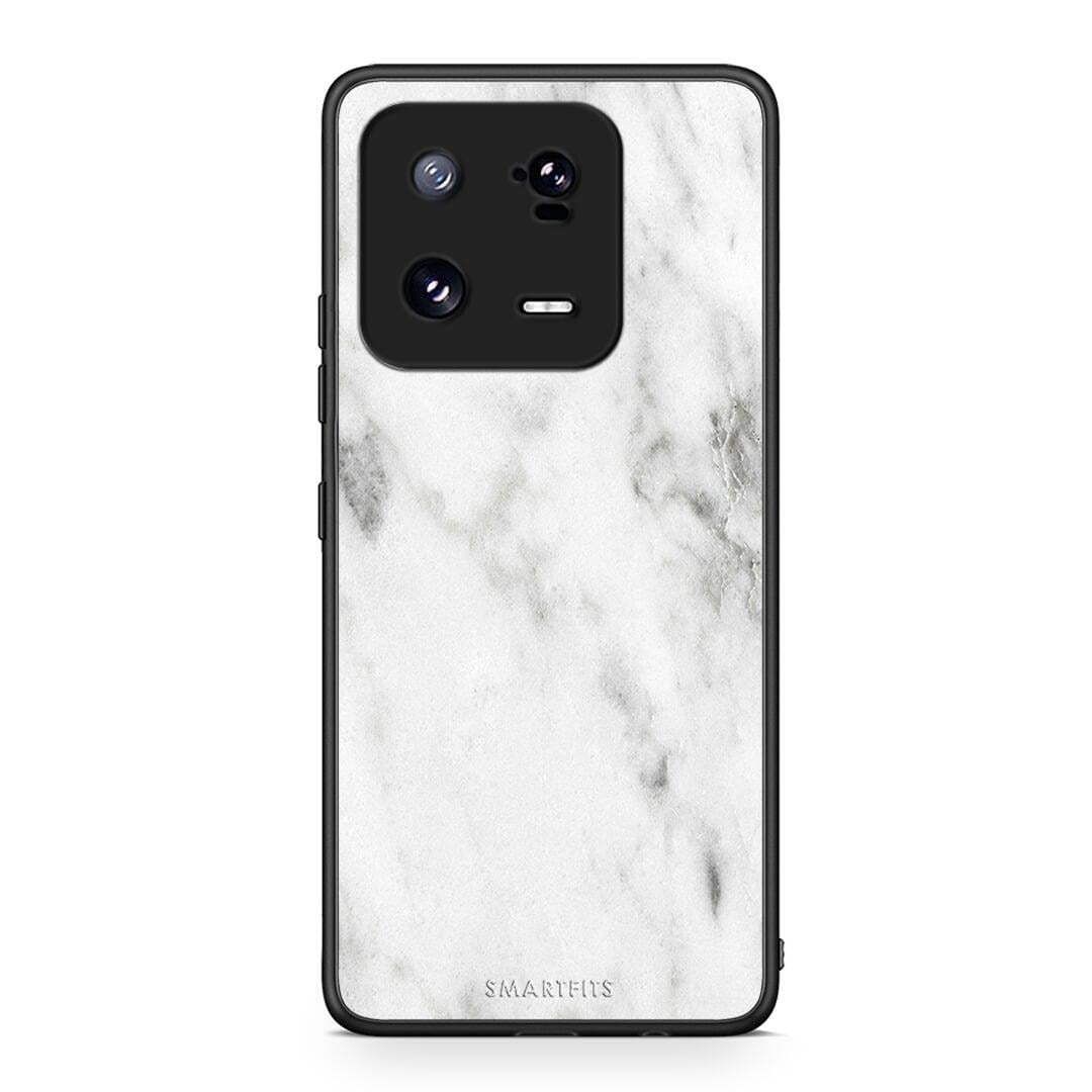 Θήκη Xiaomi 13 Marble White από τη Smartfits με σχέδιο στο πίσω μέρος και μαύρο περίβλημα | Xiaomi 13 Marble White Case with Colorful Back and Black Bezels