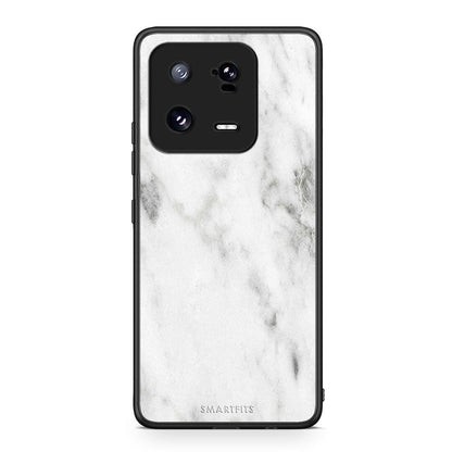 Θήκη Xiaomi 13 Marble White από τη Smartfits με σχέδιο στο πίσω μέρος και μαύρο περίβλημα | Xiaomi 13 Marble White Case with Colorful Back and Black Bezels