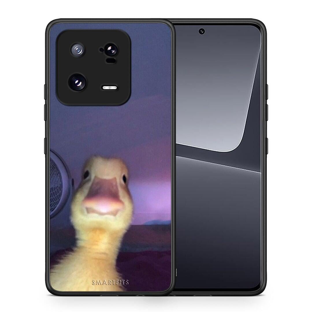 Θήκη Xiaomi 13 Pro Meme Duck από τη Smartfits με σχέδιο στο πίσω μέρος και μαύρο περίβλημα | Xiaomi 13 Pro Meme Duck Case with Colorful Back and Black Bezels