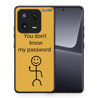 Thumbnail for Θήκη Xiaomi 13 Pro My Password από τη Smartfits με σχέδιο στο πίσω μέρος και μαύρο περίβλημα | Xiaomi 13 Pro My Password Case with Colorful Back and Black Bezels