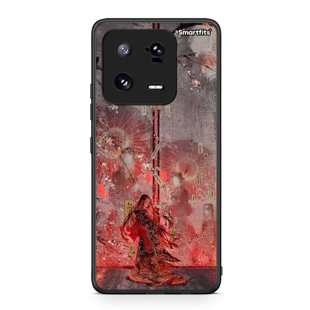 Θήκη Xiaomi 13 Pro Nezuko Kamado από τη Smartfits με σχέδιο στο πίσω μέρος και μαύρο περίβλημα | Xiaomi 13 Pro Nezuko Kamado Case with Colorful Back and Black Bezels
