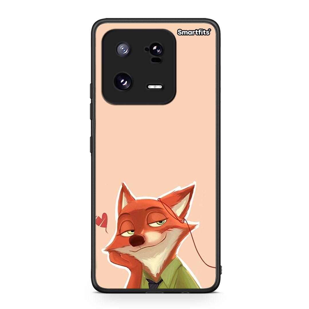 Θήκη Xiaomi 13 Nick Wilde And Judy Hopps Love 1 από τη Smartfits με σχέδιο στο πίσω μέρος και μαύρο περίβλημα | Xiaomi 13 Nick Wilde And Judy Hopps Love 1 Case with Colorful Back and Black Bezels