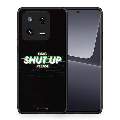 Θήκη Xiaomi 13 OMG ShutUp από τη Smartfits με σχέδιο στο πίσω μέρος και μαύρο περίβλημα | Xiaomi 13 OMG ShutUp Case with Colorful Back and Black Bezels