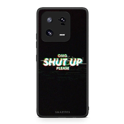 Θήκη Xiaomi 13 OMG ShutUp από τη Smartfits με σχέδιο στο πίσω μέρος και μαύρο περίβλημα | Xiaomi 13 OMG ShutUp Case with Colorful Back and Black Bezels