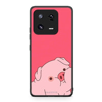 Thumbnail for Θήκη Xiaomi 13 Pro Pig Love 1 από τη Smartfits με σχέδιο στο πίσω μέρος και μαύρο περίβλημα | Xiaomi 13 Pro Pig Love 1 Case with Colorful Back and Black Bezels