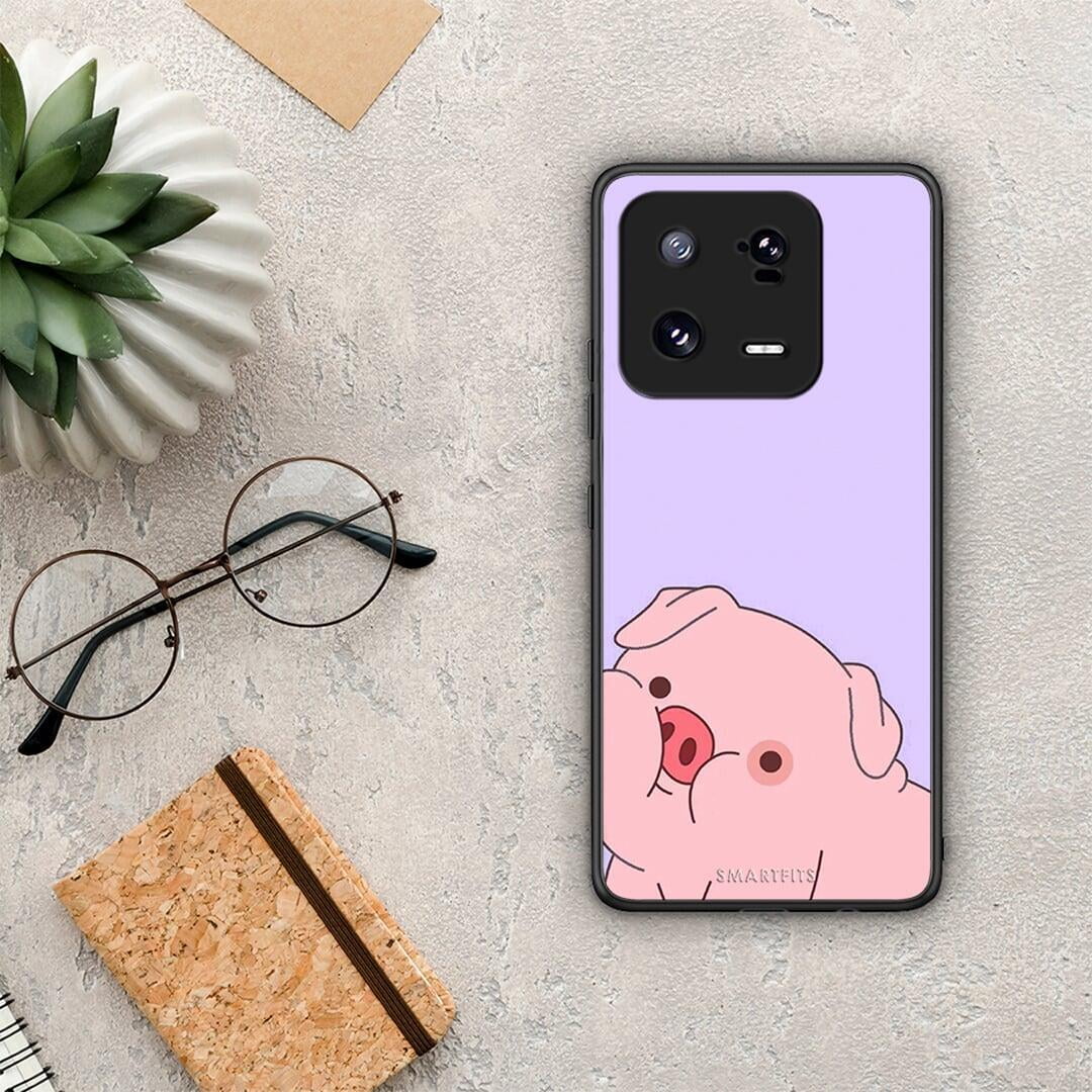 Θήκη Xiaomi 13 Pro Pig Love 2 από τη Smartfits με σχέδιο στο πίσω μέρος και μαύρο περίβλημα | Xiaomi 13 Pro Pig Love 2 Case with Colorful Back and Black Bezels