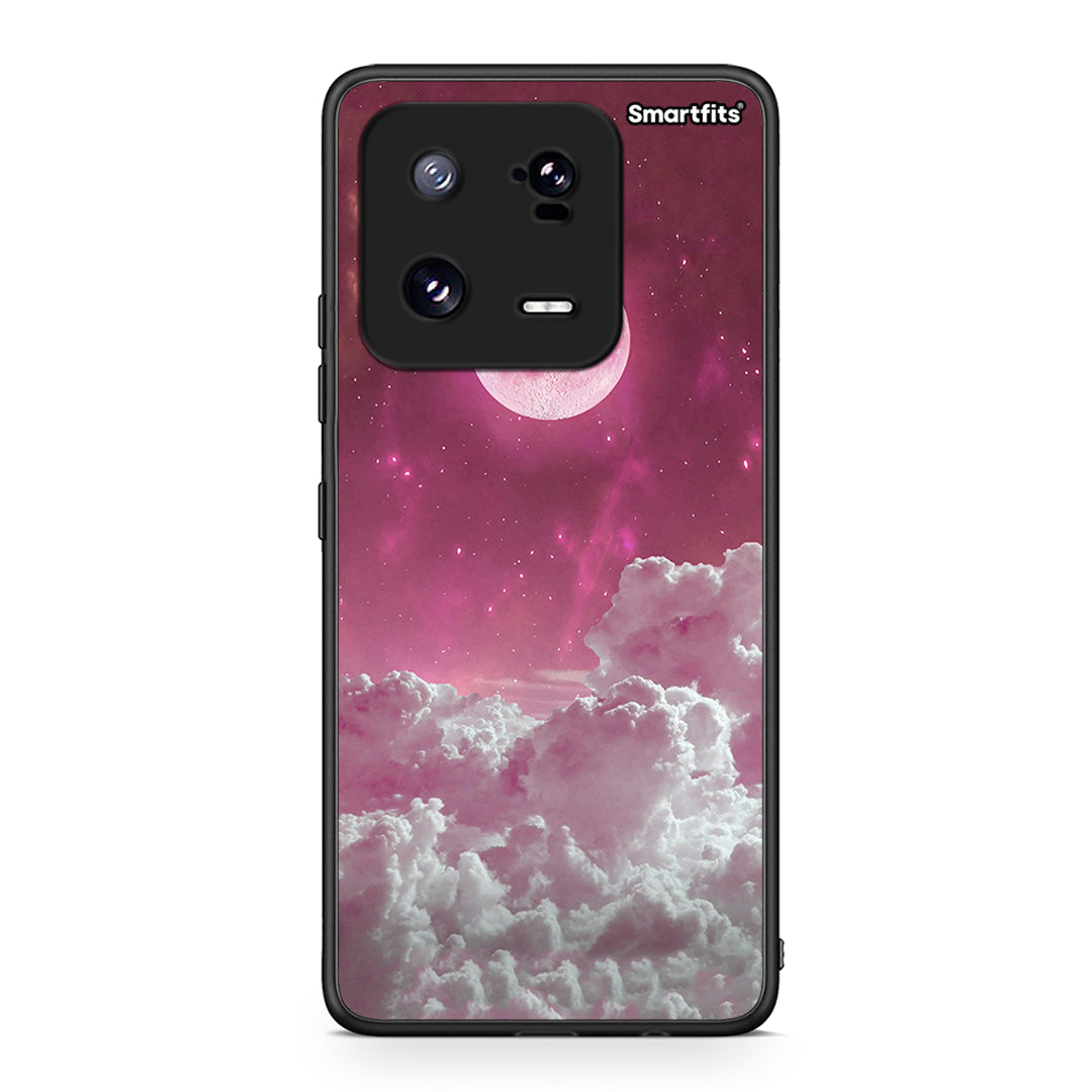 Θήκη Xiaomi 13 Pro Pink Moon από τη Smartfits με σχέδιο στο πίσω μέρος και μαύρο περίβλημα | Xiaomi 13 Pro Pink Moon Case with Colorful Back and Black Bezels