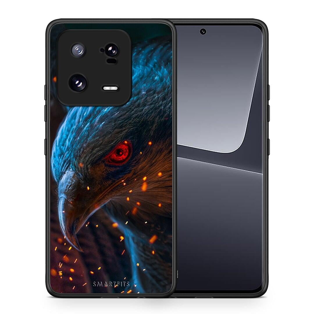 Θήκη Xiaomi 13 PopArt Eagle από τη Smartfits με σχέδιο στο πίσω μέρος και μαύρο περίβλημα | Xiaomi 13 PopArt Eagle Case with Colorful Back and Black Bezels