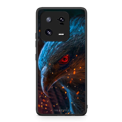 Θήκη Xiaomi 13 PopArt Eagle από τη Smartfits με σχέδιο στο πίσω μέρος και μαύρο περίβλημα | Xiaomi 13 PopArt Eagle Case with Colorful Back and Black Bezels