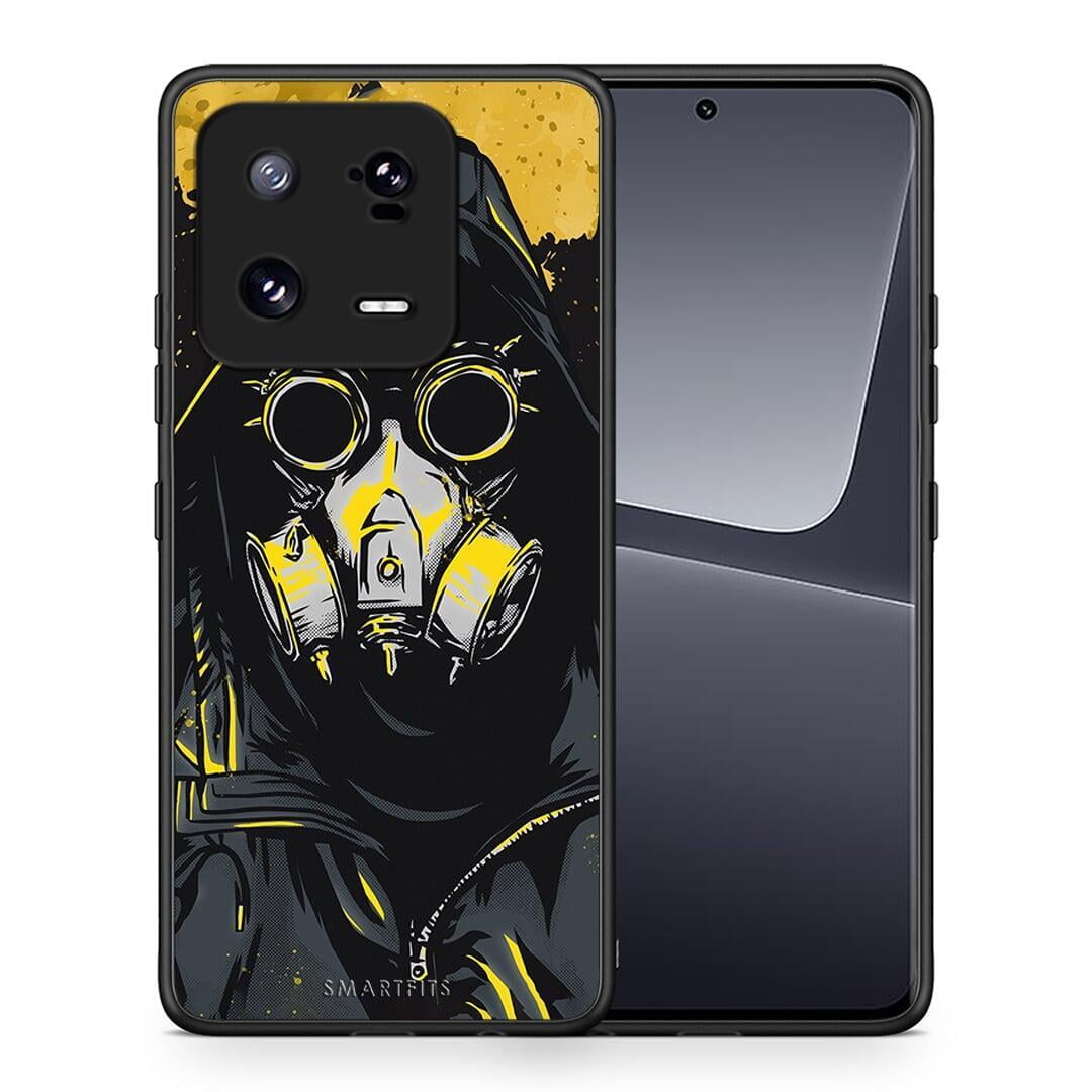Θήκη Xiaomi 13 Pro PopArt Mask από τη Smartfits με σχέδιο στο πίσω μέρος και μαύρο περίβλημα | Xiaomi 13 Pro PopArt Mask Case with Colorful Back and Black Bezels
