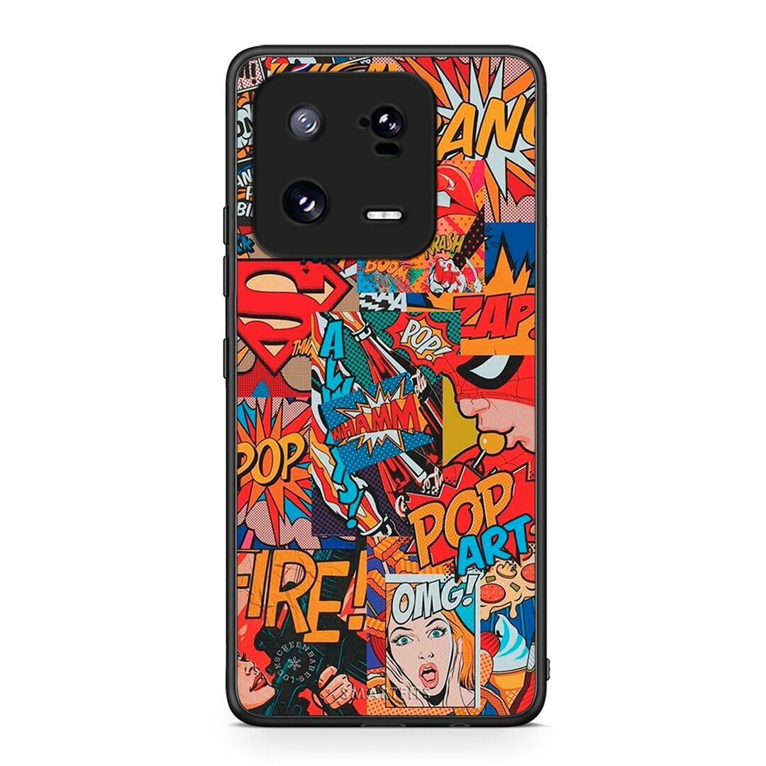 Θήκη Xiaomi 13 PopArt OMG από τη Smartfits με σχέδιο στο πίσω μέρος και μαύρο περίβλημα | Xiaomi 13 PopArt OMG Case with Colorful Back and Black Bezels