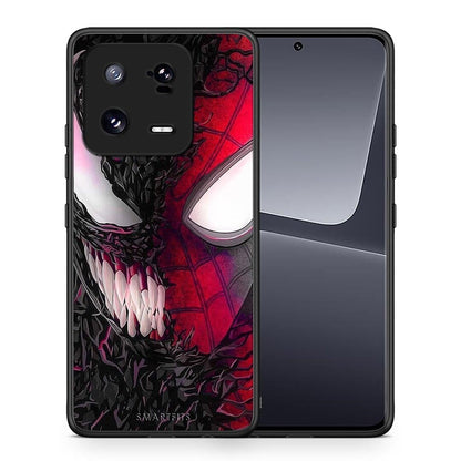 Θήκη Xiaomi 13 PopArt SpiderVenom από τη Smartfits με σχέδιο στο πίσω μέρος και μαύρο περίβλημα | Xiaomi 13 PopArt SpiderVenom Case with Colorful Back and Black Bezels