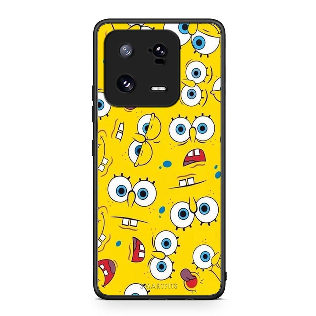 Θήκη Xiaomi 13 PopArt Sponge από τη Smartfits με σχέδιο στο πίσω μέρος και μαύρο περίβλημα | Xiaomi 13 PopArt Sponge Case with Colorful Back and Black Bezels