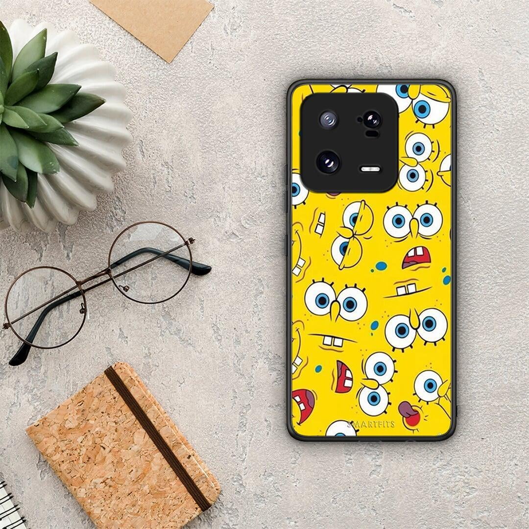 Θήκη Xiaomi 13 Pro PopArt Sponge από τη Smartfits με σχέδιο στο πίσω μέρος και μαύρο περίβλημα | Xiaomi 13 Pro PopArt Sponge Case with Colorful Back and Black Bezels