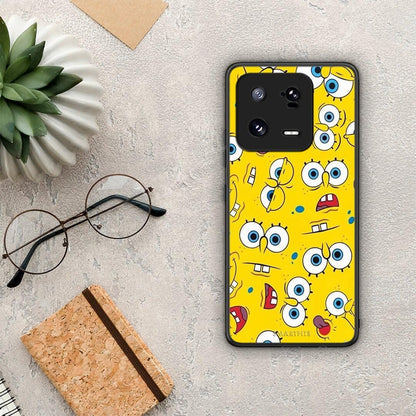 Θήκη Xiaomi 13 Pro PopArt Sponge από τη Smartfits με σχέδιο στο πίσω μέρος και μαύρο περίβλημα | Xiaomi 13 Pro PopArt Sponge Case with Colorful Back and Black Bezels