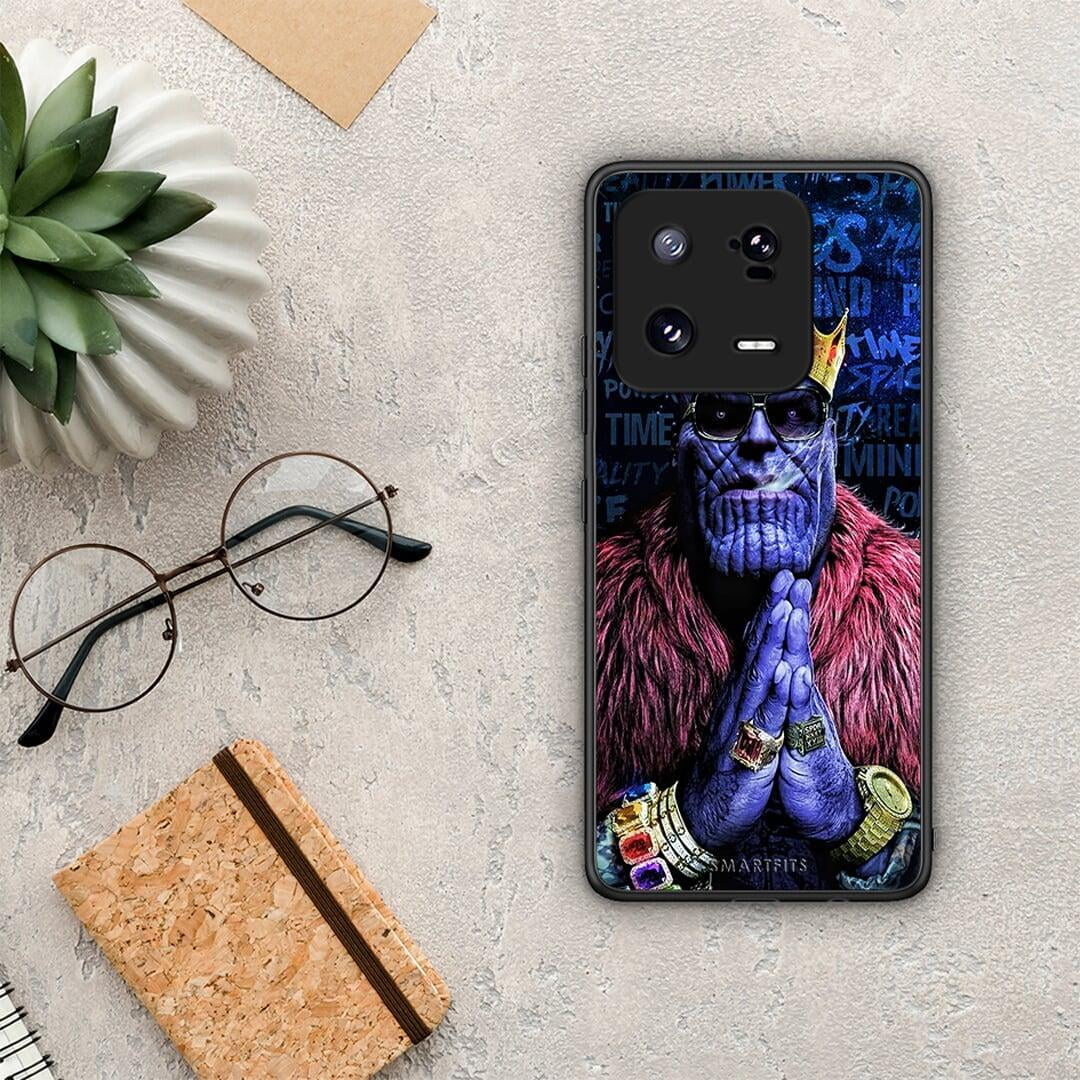 Θήκη Xiaomi 13 Pro PopArt Thanos από τη Smartfits με σχέδιο στο πίσω μέρος και μαύρο περίβλημα | Xiaomi 13 Pro PopArt Thanos Case with Colorful Back and Black Bezels