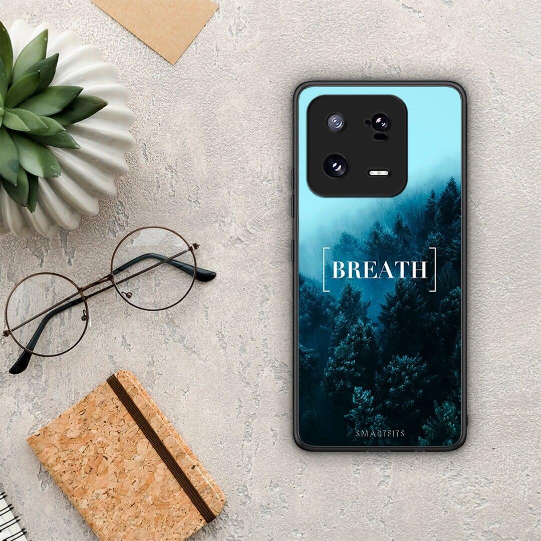 Θήκη Xiaomi 13 Pro Quote Breath από τη Smartfits με σχέδιο στο πίσω μέρος και μαύρο περίβλημα | Xiaomi 13 Pro Quote Breath Case with Colorful Back and Black Bezels