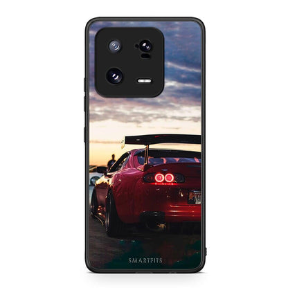 Θήκη Xiaomi 13 Pro Racing Supra από τη Smartfits με σχέδιο στο πίσω μέρος και μαύρο περίβλημα | Xiaomi 13 Pro Racing Supra Case with Colorful Back and Black Bezels