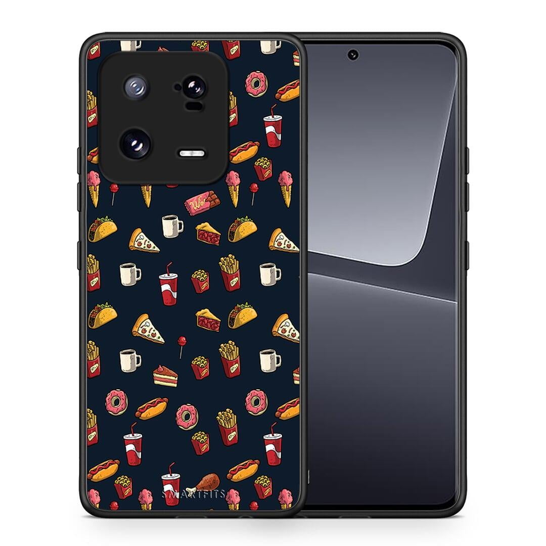 Θήκη Xiaomi 13 Pro Random Hungry από τη Smartfits με σχέδιο στο πίσω μέρος και μαύρο περίβλημα | Xiaomi 13 Pro Random Hungry Case with Colorful Back and Black Bezels